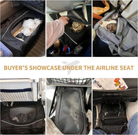 ‌Petsfit Airline Approved Pet Carrier for Small Dogs & Cats, 19x9x12 TSA Approved Carrier, with Removable Dual-Sided Padding (2-Way Placement) - Fits Under Most Airplane Seats, Escape Proof (Black)