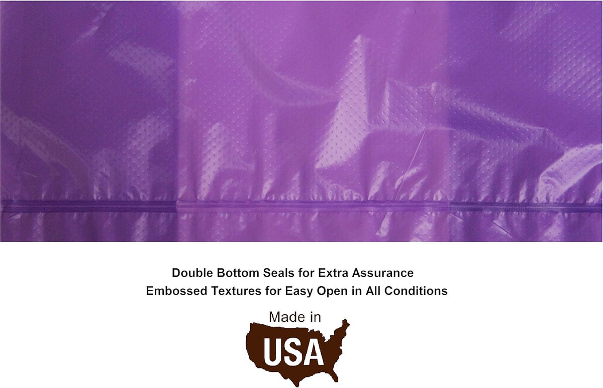 FiveStarPet Purse Style Dispenser with 2 Rolls Made in USA Easy Open - Purple Black - image 2