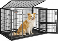 Feandrea 48" Heavy-Duty Dog Crate, Convenient Feeding Door - 42.1"L x 27.6"W x 29.5"H