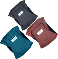 Leekalos Male Dog Diapers - Large / Black, Blue, Coffee(Black Lining) - image 2
