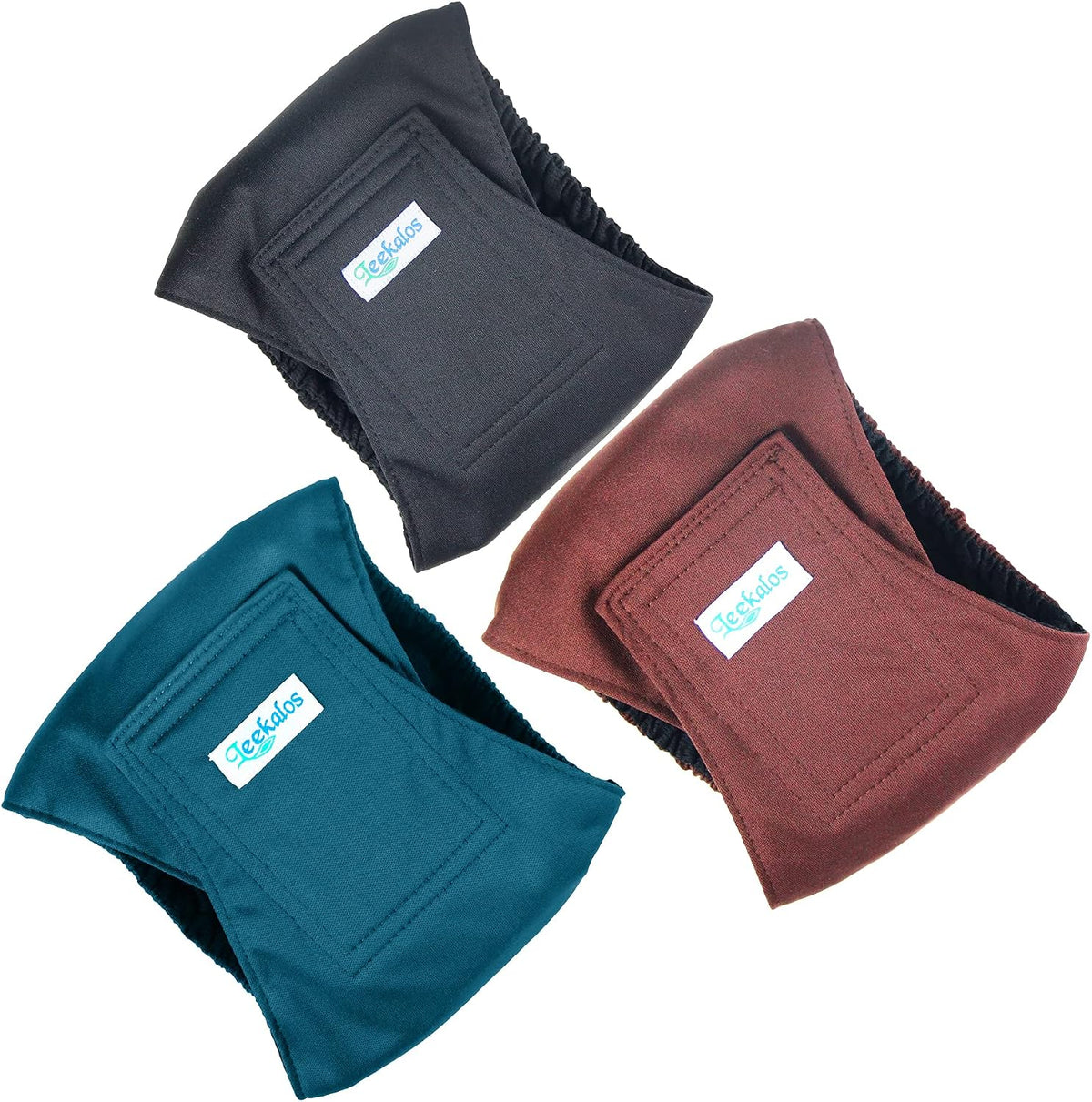 Leekalos Male Dog Diapers - Large / Black, Blue, Coffee(Black Lining) - image 2