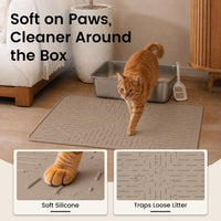 OHMO Large Cat Litter Mat - Beige / 23.5x16" - image 3