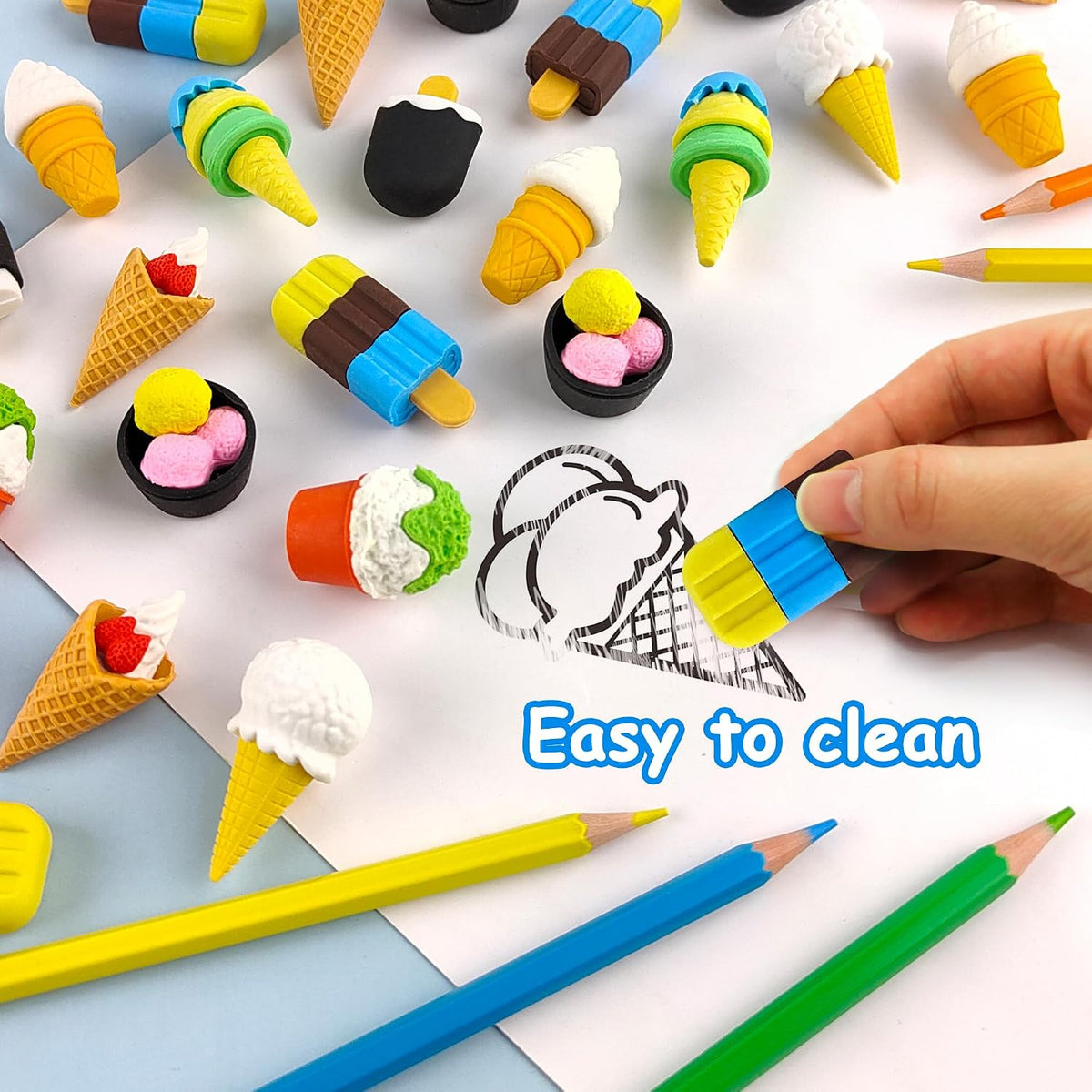Satomoto musical puzzle erasers shaped like guitars, pianos, violins and gramophones - view 15