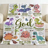 Cat Throw Blanket with Bible Verse, Thoughtful Christian Gifts - Bible-dinosaur / 40"x50"