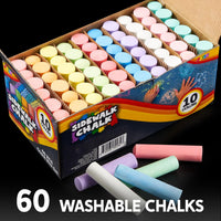JOYIN 120 PCS Sidewalk Chalks for Kids Giant Box Non-toxic Jumbo - 60 - image 2