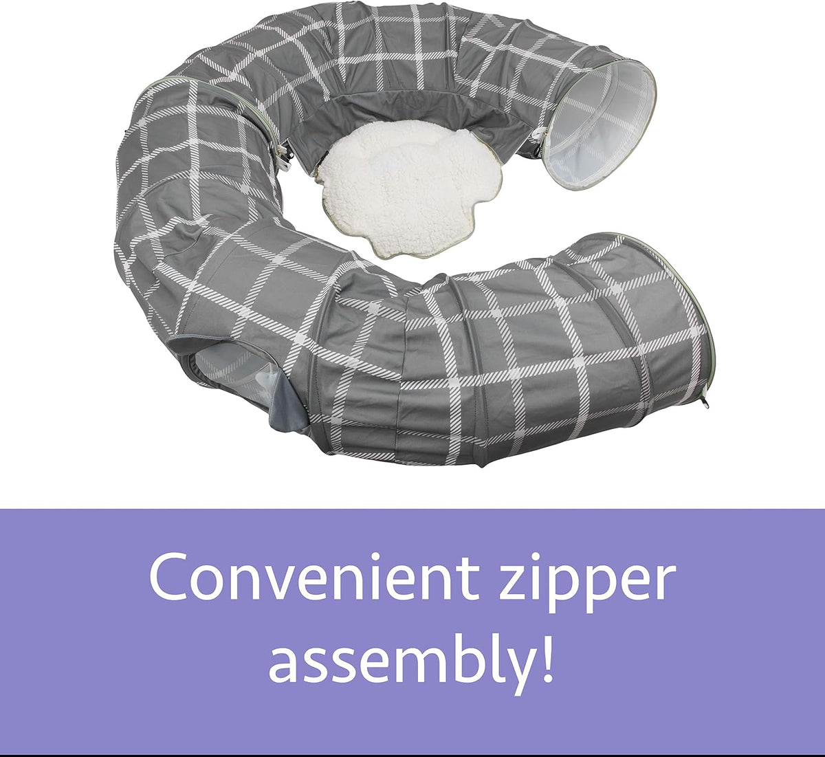 Kitty City Large Cat Tunnel Bed - Gray - image 4