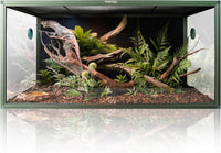 120 Gallon Reptile Tank, Stackable 4x2x2 Reptile Enclosure – Essentials for Reptiles And Amphibians - Earthy Green / 120 Gallon