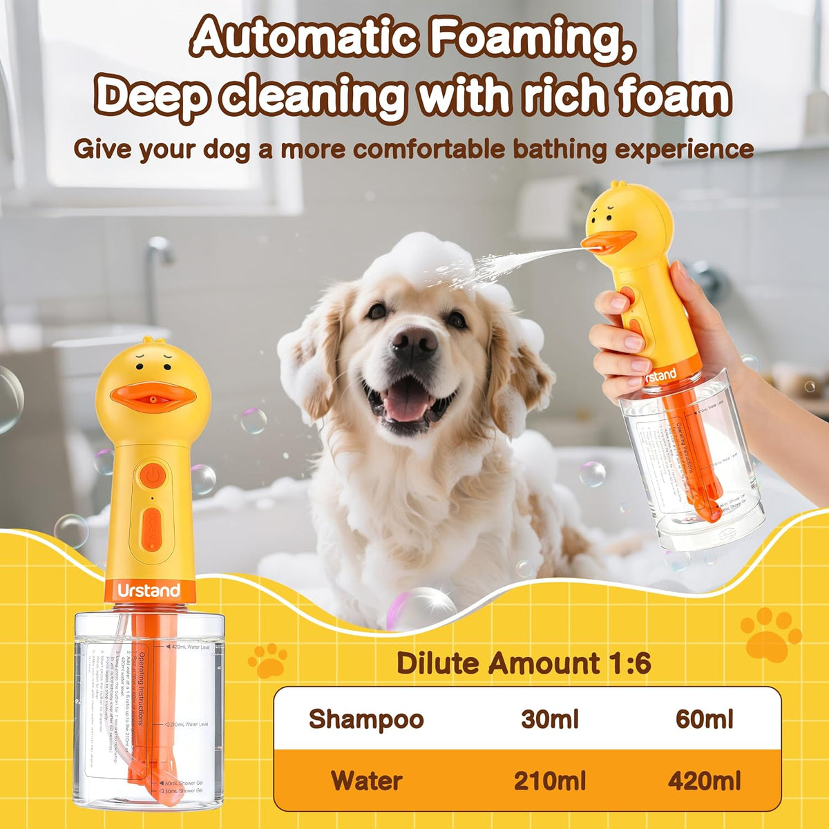 Dog Foaming Soap Dispenser - Upgrade Version with Stirring Mechanism - image 4
