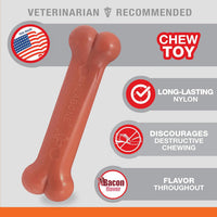 Nylabone Power Chew Original Bone Dog Chew Toys - Bacon / Medium - image 4
