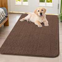 Smiry Dog Door Mat for Muddy Paws 30x20 - 40"X32" / Coffee