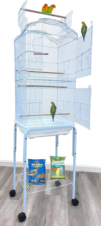 Large Open/Close Top Bird Cage Side Breeding Nest Box Doors Easy