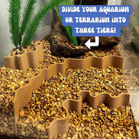 REEFSHAPE Aquarium or Terrarium Substrate Cliffs Combo Pack | Separate Substrate Layers in Aquariums or Terrariums to Create Cliffs & Depth | Made in USA (Cliff Combo, Tan)