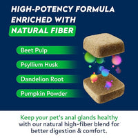 STRELLALAB Anal Gland Support Chews - Scoot Treatment - Digestive Enzymes, Prebiotics & Fiber Supplement for Dogs Digestion & Gut Health. Proprietary Blend of Beet, Psyllium, Dandelion & Pumpkin 120Ct