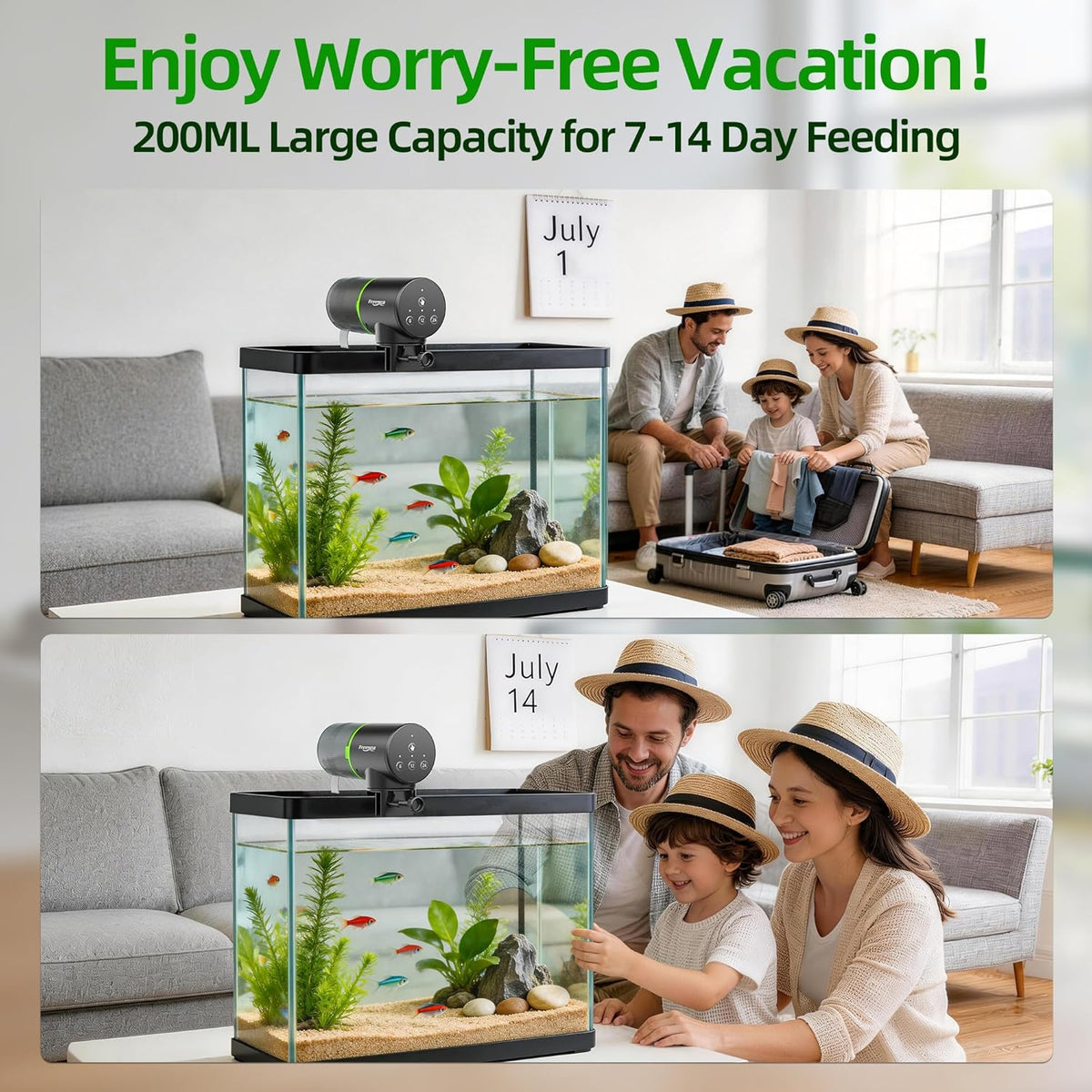 Freesea Automatic Fish Feeder for Aquarium: One-Touch Easy Setup & 3 - FS-069 - image 3