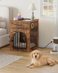 CHOEZON Dog Crate Furniture - Rustic Brown - image 2