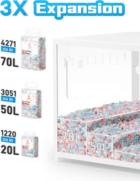 BUCATSTATE Hamster Bedding 15L, 99% Dust-Free Paper Bedding - Confetti / 70L - image 4