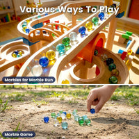 POPLAY 50 PCS Marbles Bulk with Whistle - Multi-color clear marbles - image 4