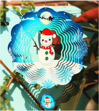 FANTAART Christmas wind spinner, 12 inch stainless steel snowman yard sculpture - view 19