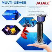 Water Pump 475 GPH 3-in-1 Submersible Internal Filter Aquarium Powerhead Water Pump Ultra Quiet for Aquarium,Fish Tank