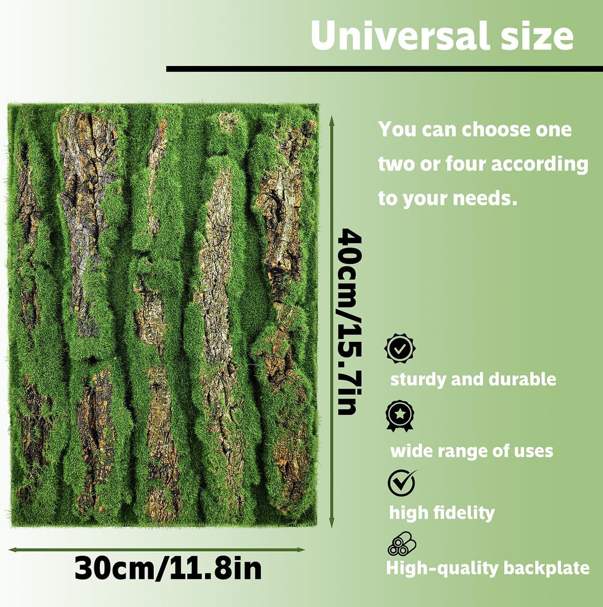 4pcs Rock Terrarium Background, 3D Reptile Tank Background Board - Green-15.7"*11.8"（1pcs） - image 2