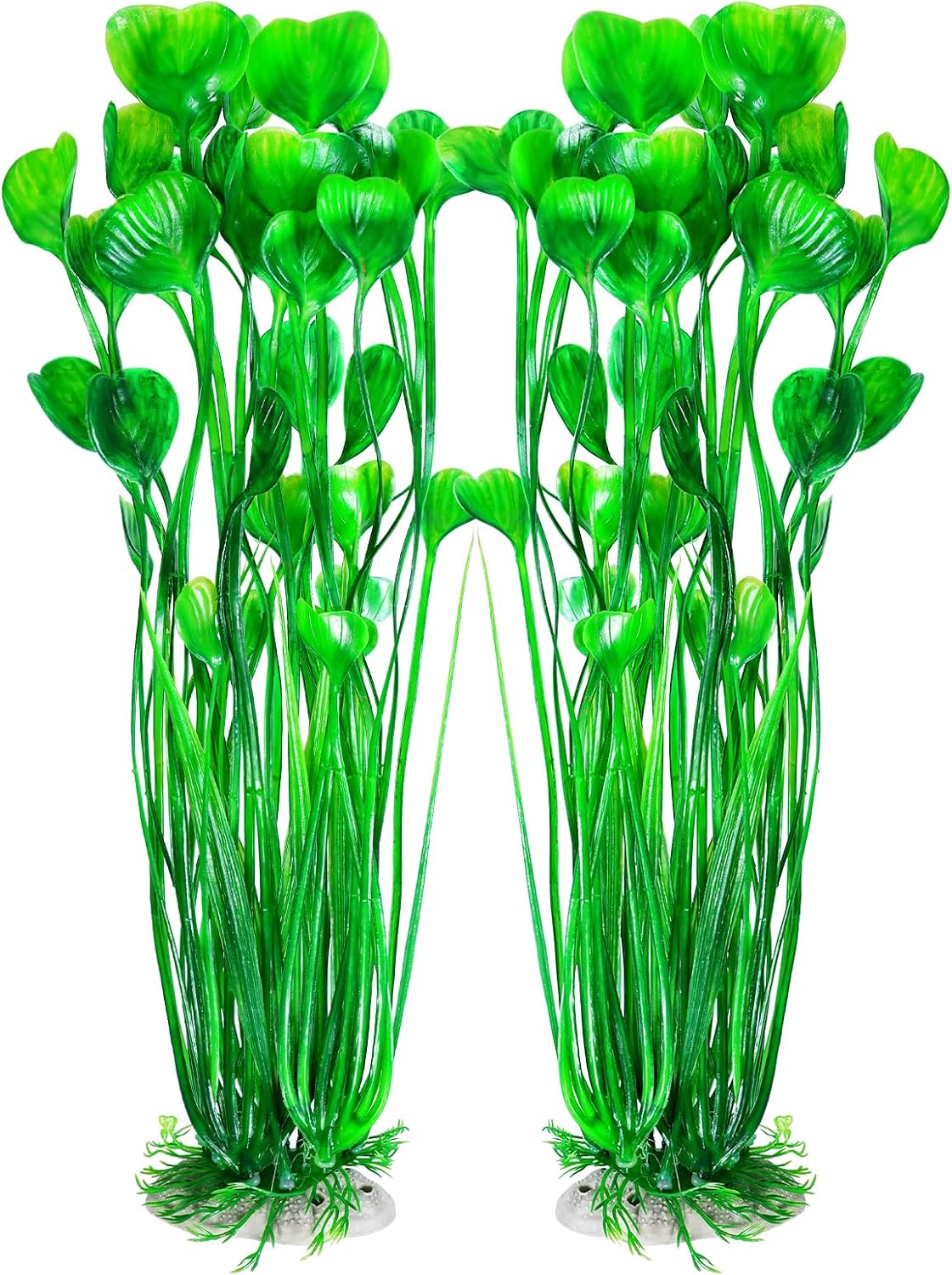 AQUANEAT Artificial Fish Tank Plants - Green