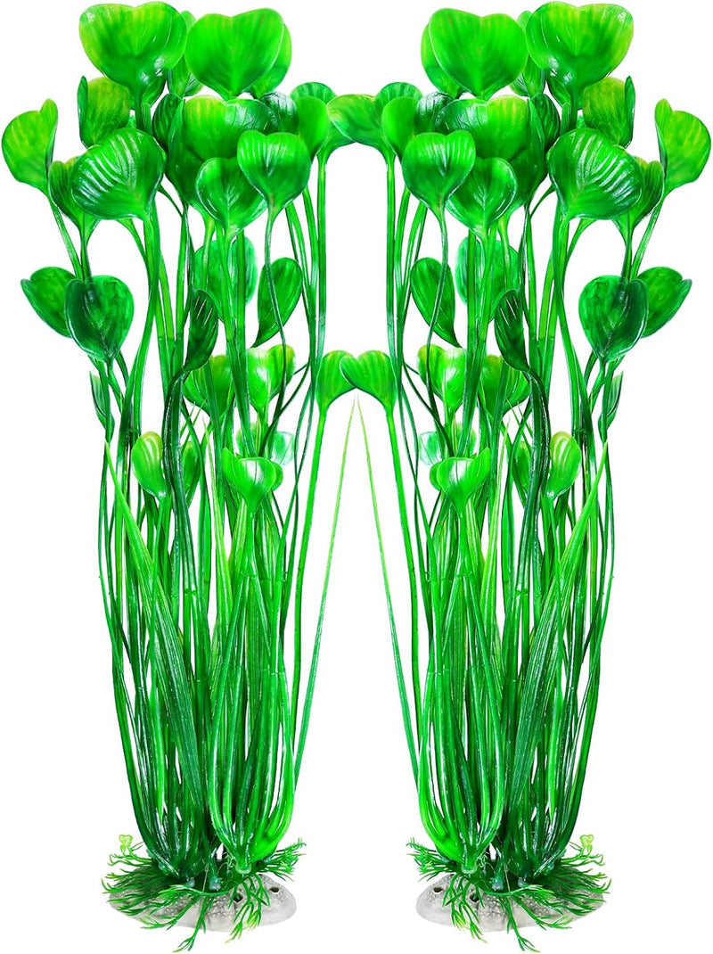 AQUANEAT Artificial Fish Tank Plants - Green