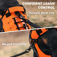 Tactical Dog Harness for Large Dogs - Orange / Medium: 30-50 lbs (Chest:24-28",Neck:17-19") - image 2