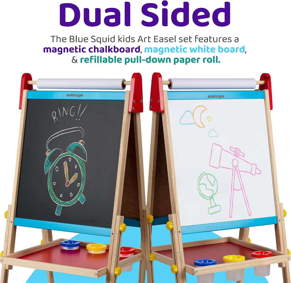 Blue Squid Art Easel for kids Paper Roll x 3 - XL Multicolor - image 4