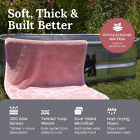 Dog Drying Towel for Dogs - Pink / Large (Pack of 3) - image 4