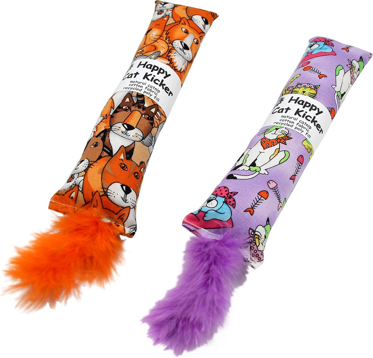 Jumpaws 2 Pack Natural Interactive Catnip & Silvervine Cat Kicker - Cat Family Printed - image 3