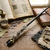 Bubbmi rhinestone witch magic wand in Snakepurple with solid wood body and metal accents - view 13