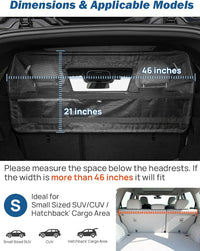 JOYTUTUS 52" Wide Dog Car Barrier with Removable Visual Window - Small 46"*21" - image 2