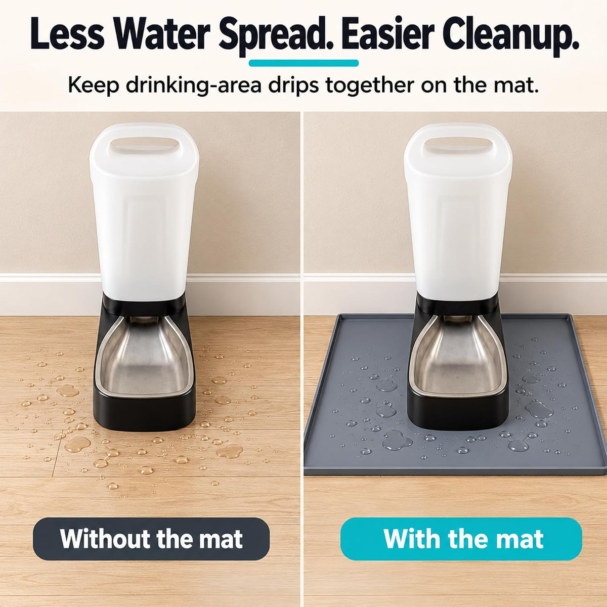 Automatic Dog Water Bowl Dispenser - Silicone Mat - image 3