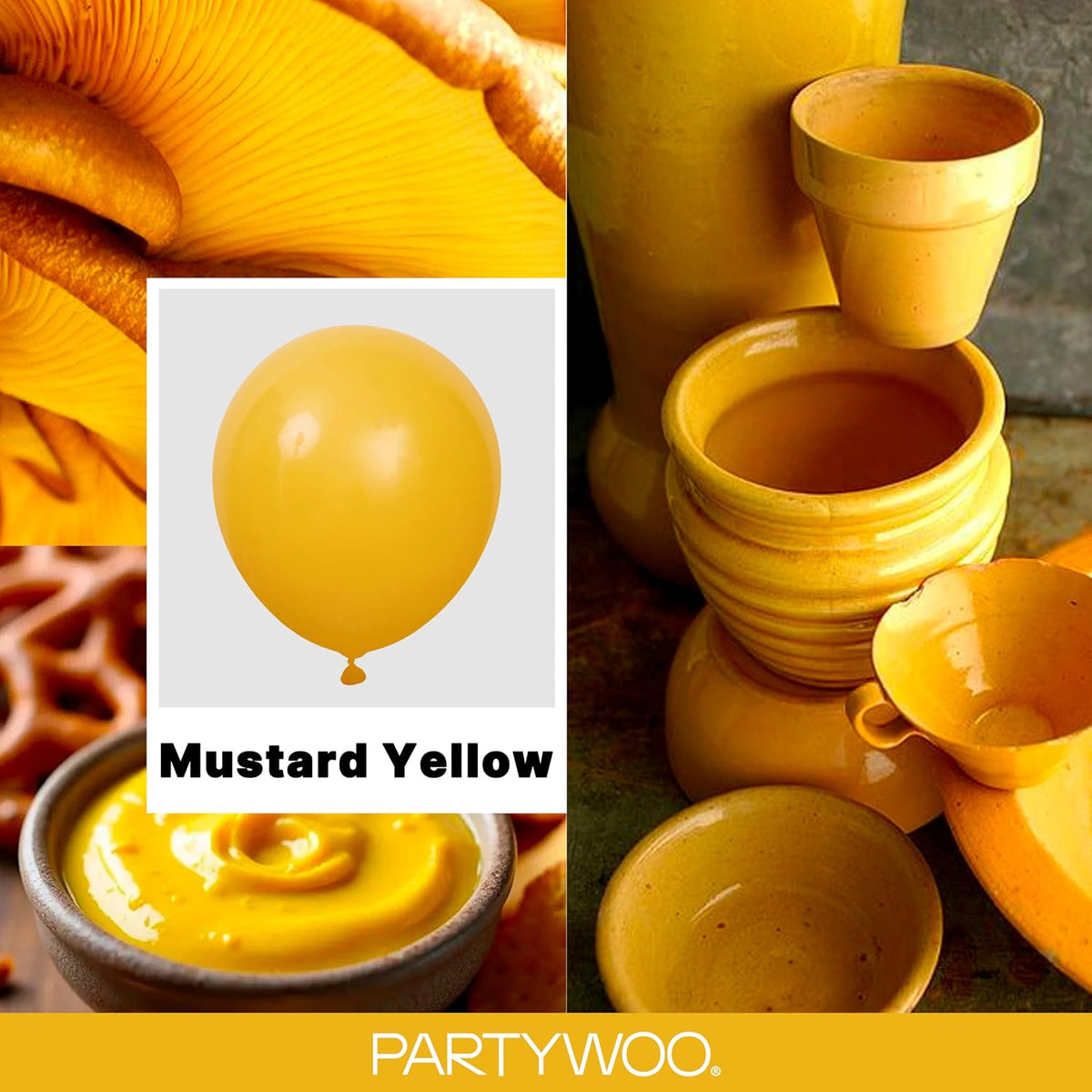 PartyWoo White Balloons 101pcs Matte White Latex Helium Balloons 12 - Yellow-f57 - image 2
