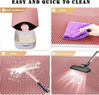 Cat Litter Mat, Honeycomb Double Layer Litter Trapping Mat – Daily Care for Cats - Pink / 45x26 Inches - image 4