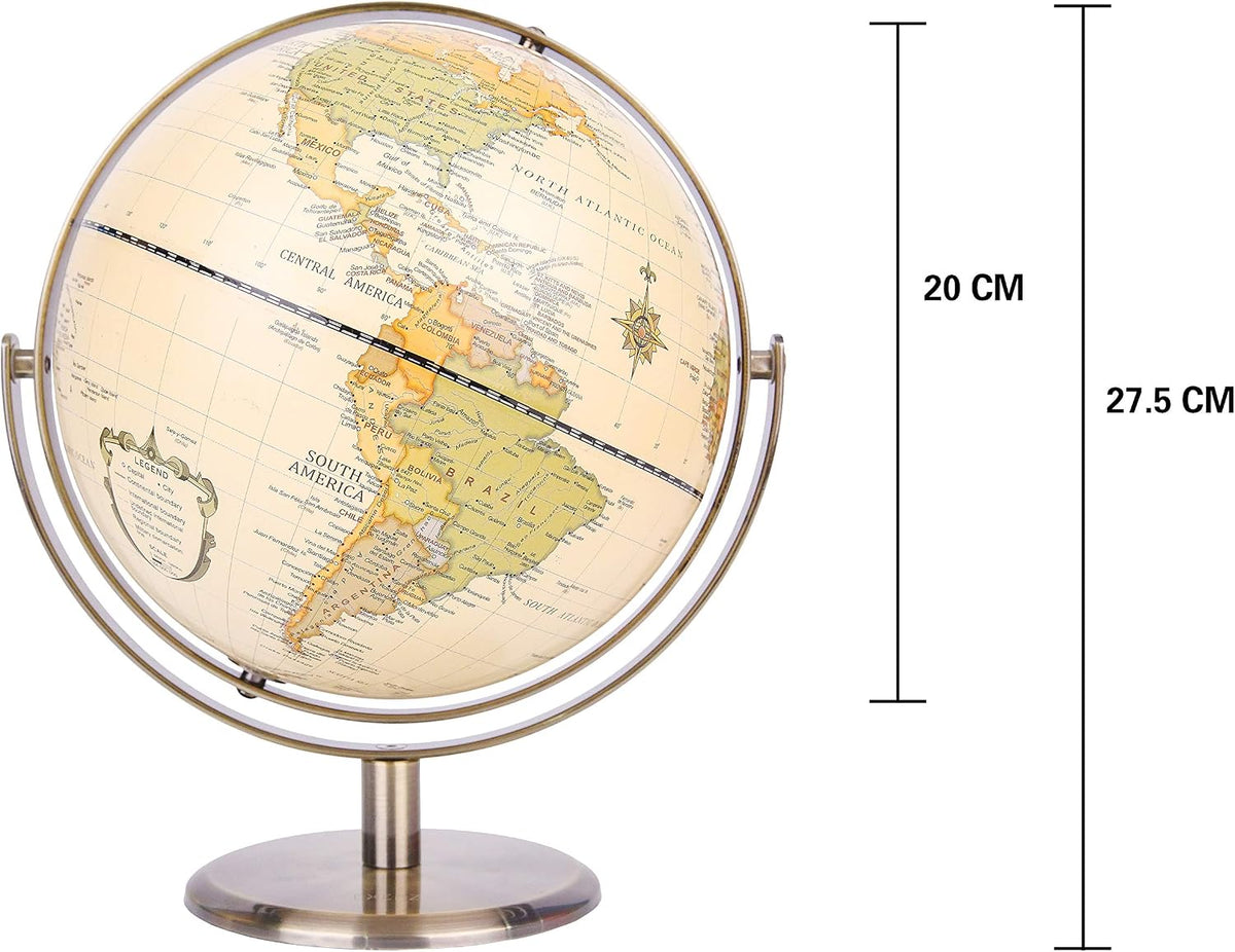 Annova Mini Antique Globe 4-inch / 10 cm - Brown Bronzed - image 3