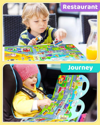Benresive Reusable Sticker Book, Travel Stickers for Kids - Transport - image 3