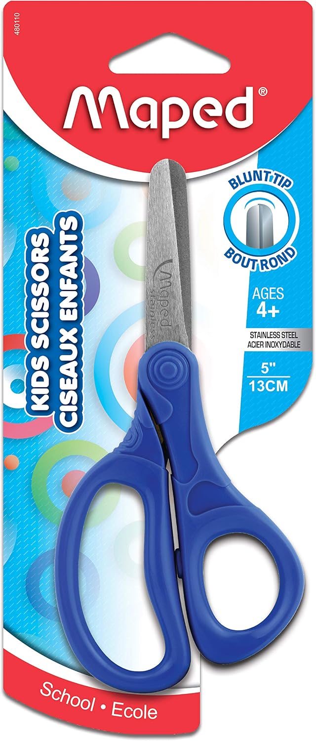 Maped 5 inch blunt tip kids scissors with stainless steel blades