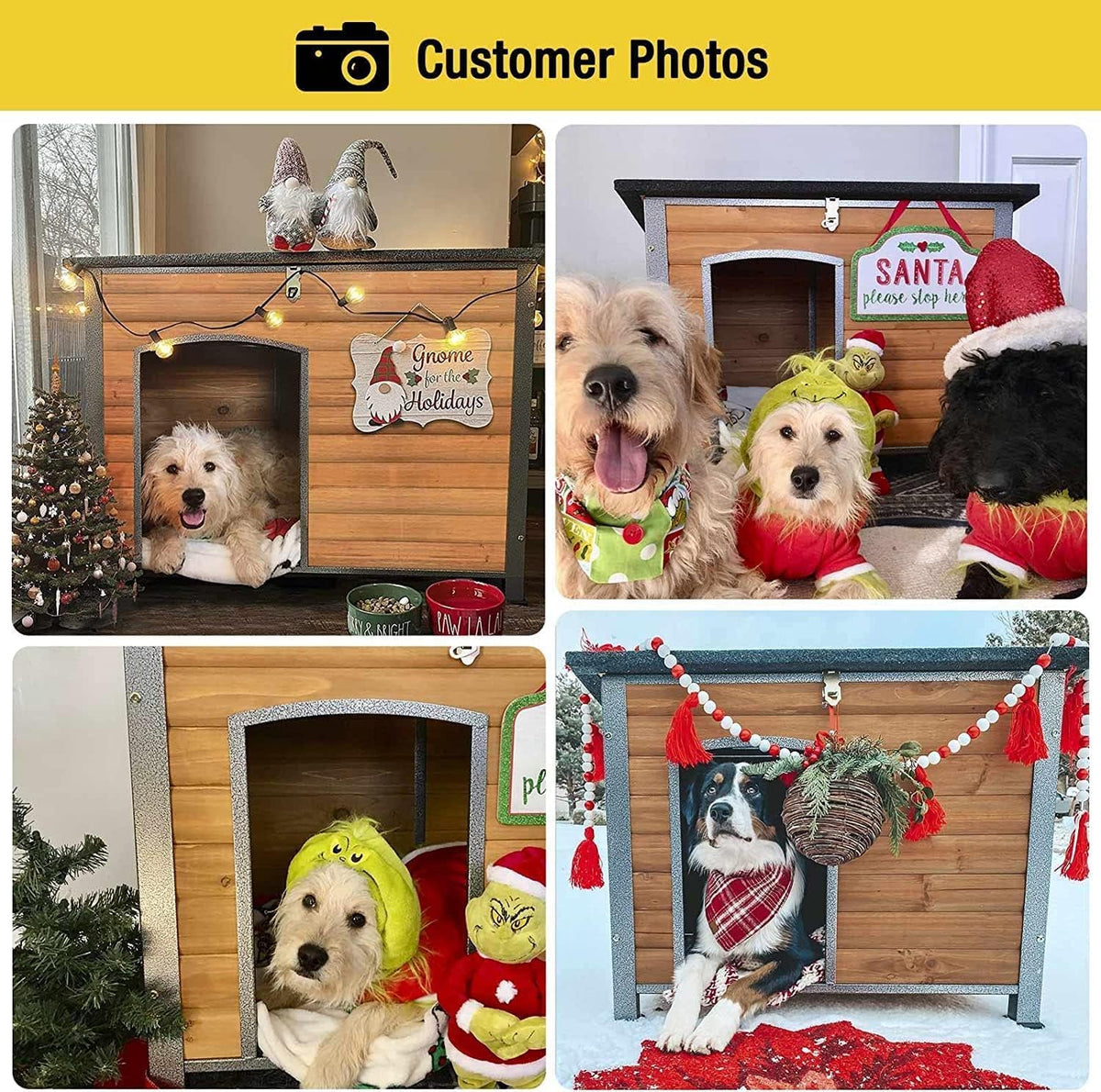 Aivituvin Dog House Outdoor & Indoor Wooden Dog Kennel for Winter - image 3
