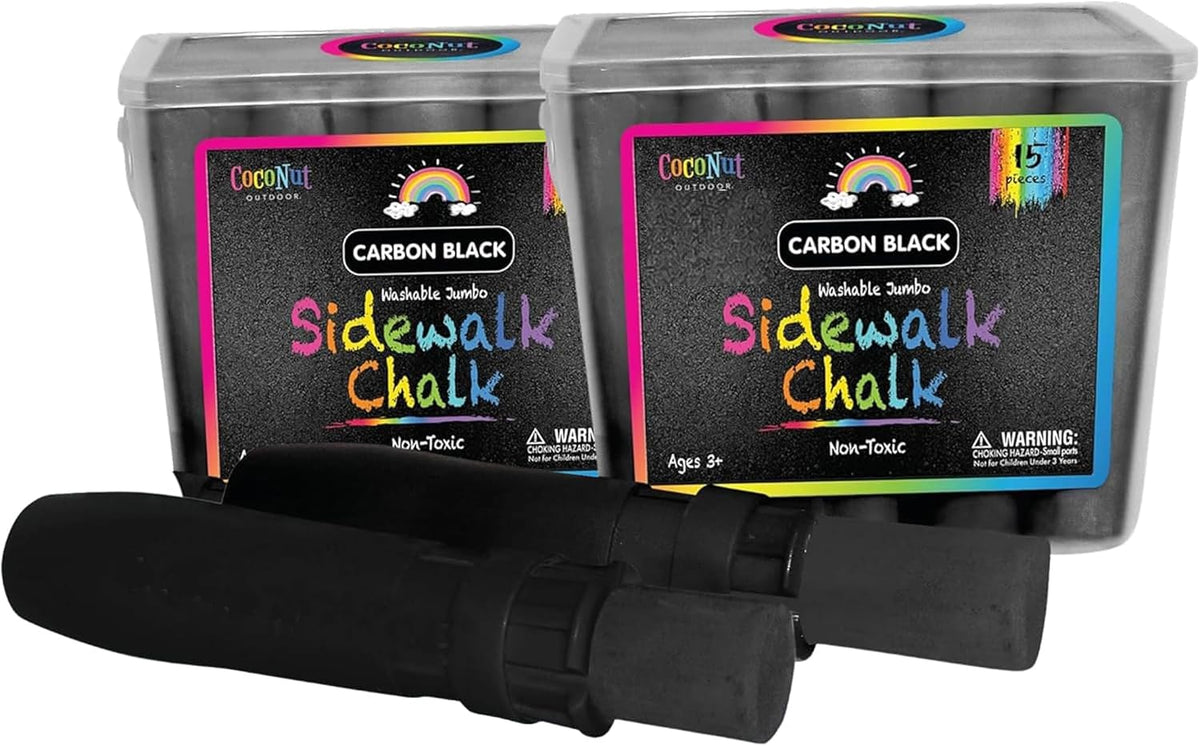 CocoNut Outdoor jumbo sidewalk chalk bucket with 40 thick chalk sticks in 7 colors - view 9
