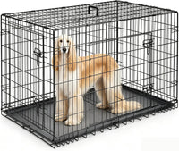 Sweetcrispy 36 Inch Dog Crate, Medium Dog Cage - Double Door / 48.4"L x 30.0"W x 31.3"H