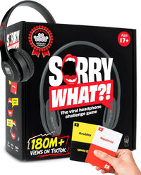 Sorry What - Award Winning Headphone Challenge Party Game for Adults 17+ – Fun for Kids & Family - Adult Edition