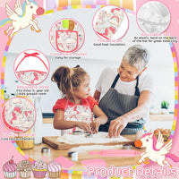 KAEGREEL Kids Baking Chef Set with Unicorn Apron and Mitt - Pink Unicorn Apron +6 Animal Model Cookie Cutters - image 4