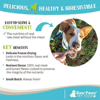 Raw Paws Freeze-Dried Chicken Necks for Dogs & Cats (4-Ounce) - Made in USA - Raw Freeze Dried Dog Treats - Chicken Necks for Cats - Single Ingredient Chews