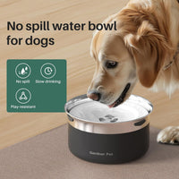 Gardner Pet Dog Bowls 1 Gallon Stainless Steel Dog Water Bowl – Essentials for Dogs - Black / Large (3.85L) - image 2