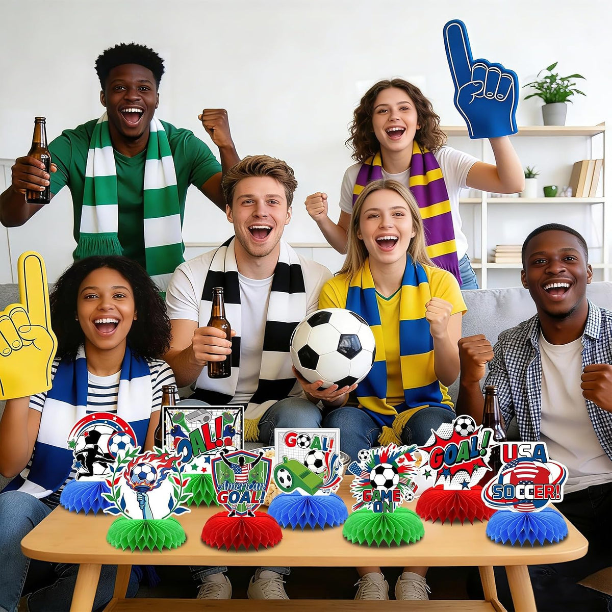 10 Pcs 80s Party Decorations, 1980s Table Honeycomb Centerpieces – Fun for Kids & Family - Cup Party Style - image 4