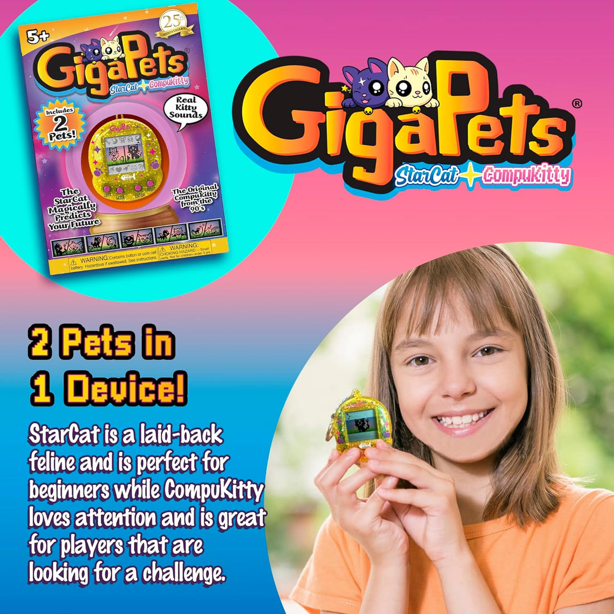 Giga Pets Interactive Digital Pet Toy, Boys & Girls, Ages 6+ - Compukitty - image 2