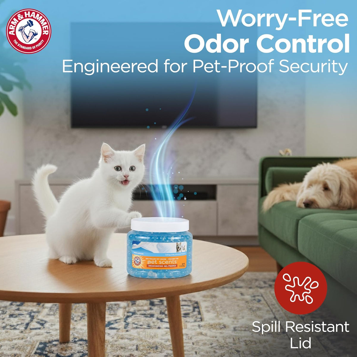 Arm & Hammer Pet Scents Deodorizing Gel Beads, Lavender Fields - Fresh Breeze / 12 Ounce (Pack of 1) - image 3