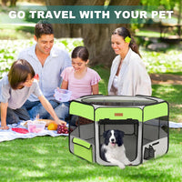 Akinerri Portable Dog Playpen - Medium / Green - image 4