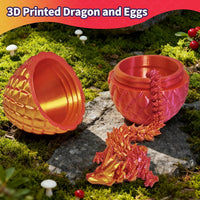 Zobetro 3D Printed Dragon Easter Basket Stuffers Surprise Egg - Red - image 3